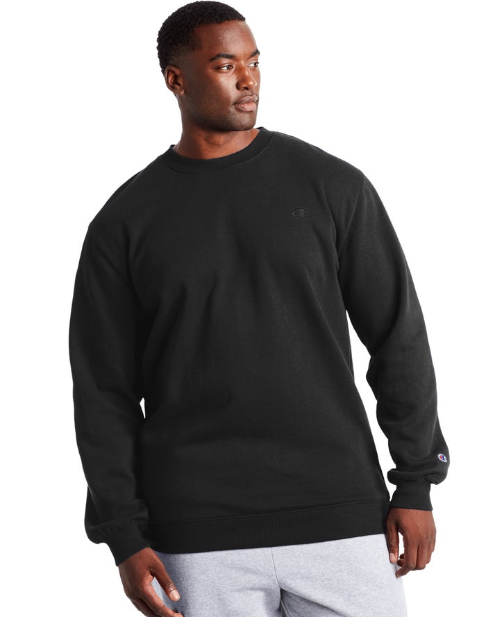 Champion Sweatshirt Heren - Zwart - Big & Tall Fleece ( 921870-DKN )